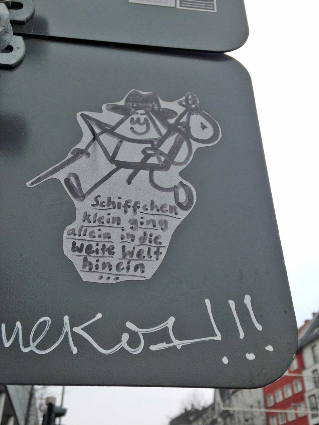 Straßen-Aufkleber in Frankfurt - Friendschiff