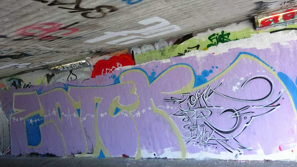 Zonk-Graffiti bei der Hall of Fame in Frankfurt