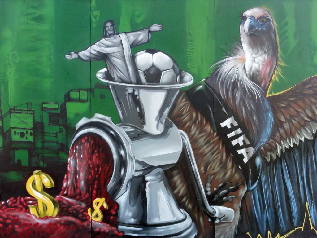 Anti FIFA Graffiti in Frankfurt