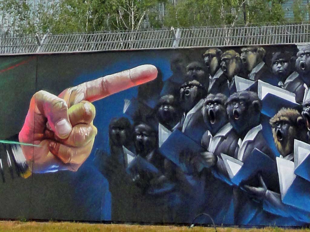 Freiluftgalerie bei der EZB in Frankfurt