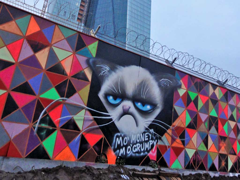 Grumpy-Cat-Graffiti in Frankfurt