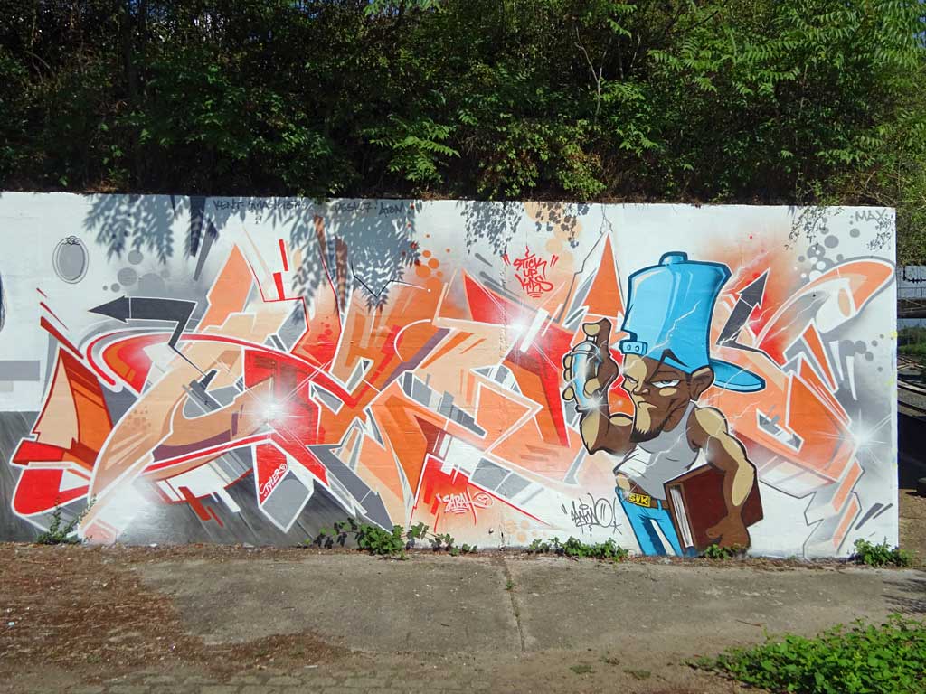 Graffiti von DATER, SPK und CANTWO beim Meeting of Styles 2018