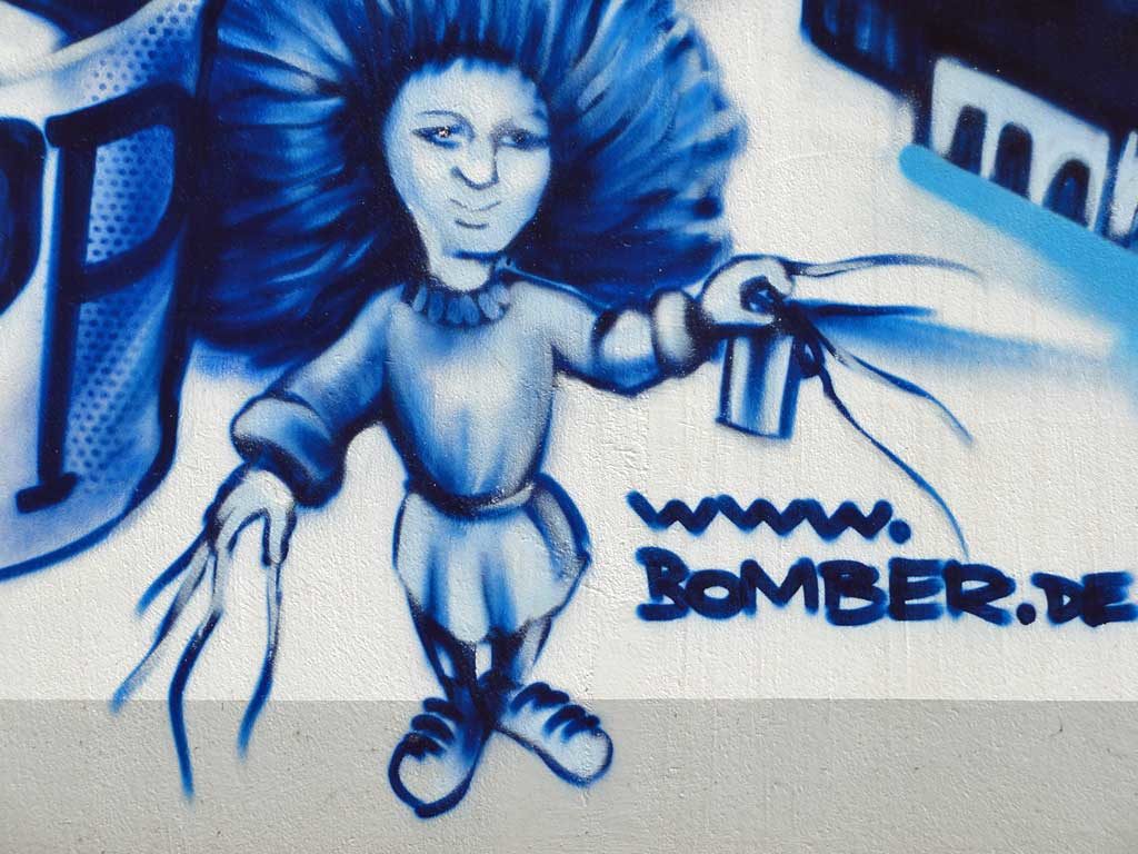 Es will mer net in de Kopp enei-Graffiti in Frankfurt-Eschersheim