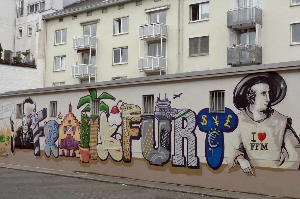 Frankfurt-Graffiti an der Kleinmarkthalle