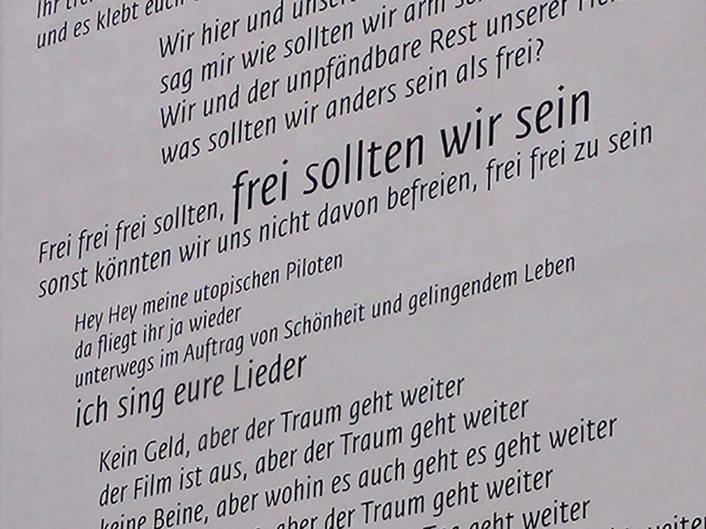 Peter Licht Songtext-Wandbild in Frankfurt