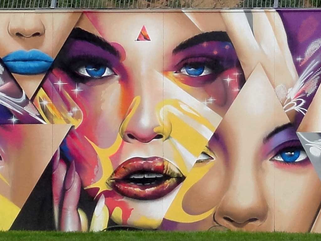 Freiluftgalerie bei der EZB in Frankfurt