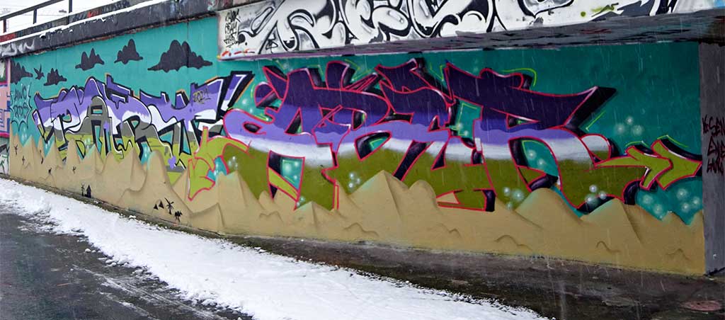 Hall of Fame am Ratswegkreisel in Frankfurt - Januar 2021