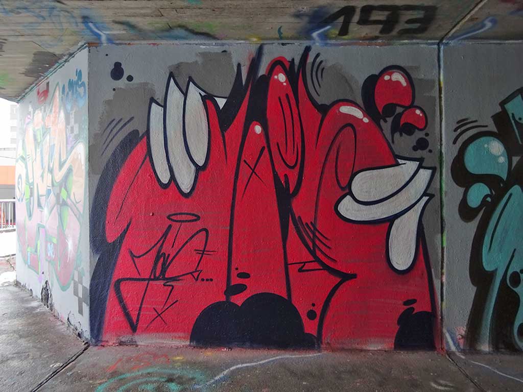 Hall of Fame am Ratswegkreisel in Frankfurt - Januar 2021