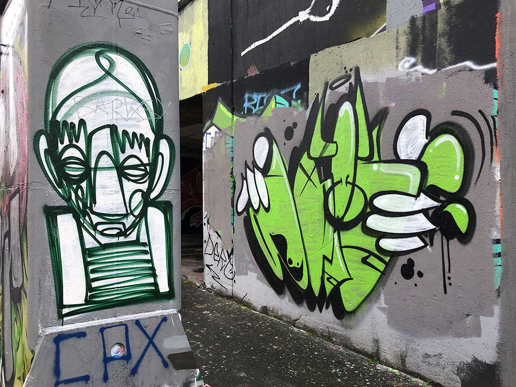 Hall of Fame am Ratswegkreisel in Frankfurt - Januar 2021