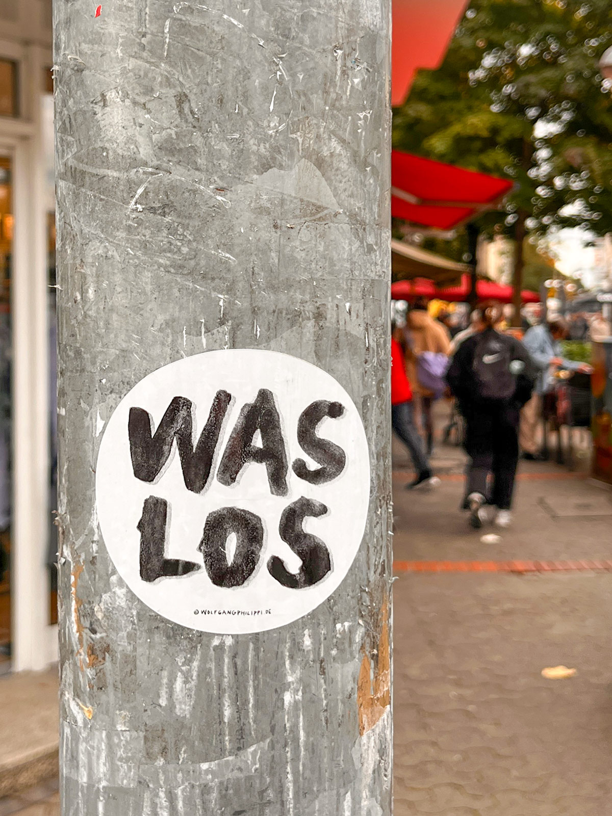 Aufkleber von Wolfgang Philippi - Was los