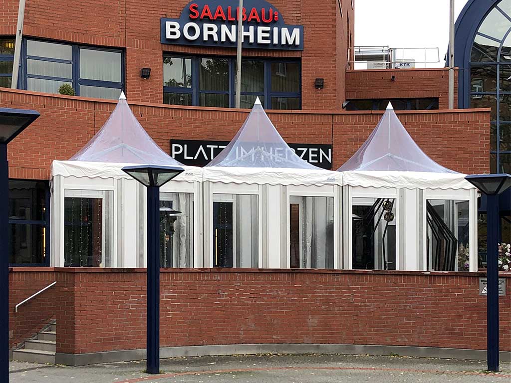Außengastronomie zu Corona-Zeiten in Frankfurt-Bornheim