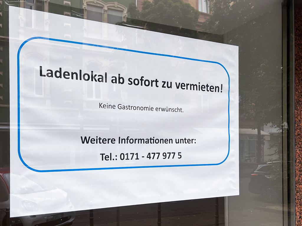 Frankfurt, Berger Straße: Keine Gastronomie erwüscht