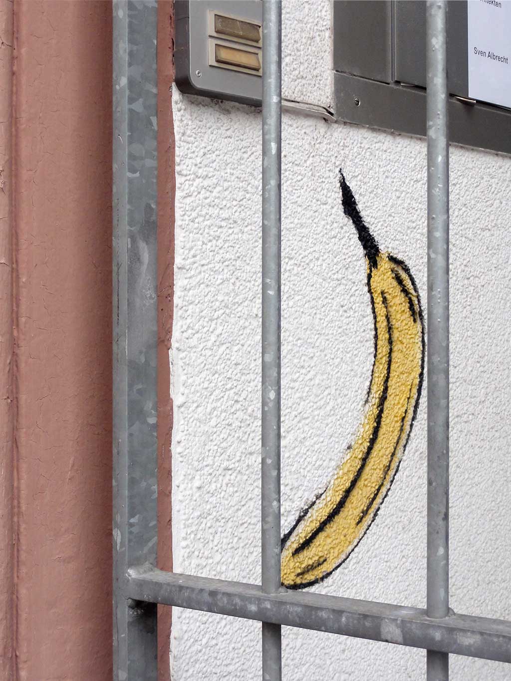 Bananen-Streetart in Frankfurt von Thomas Baumgärtel