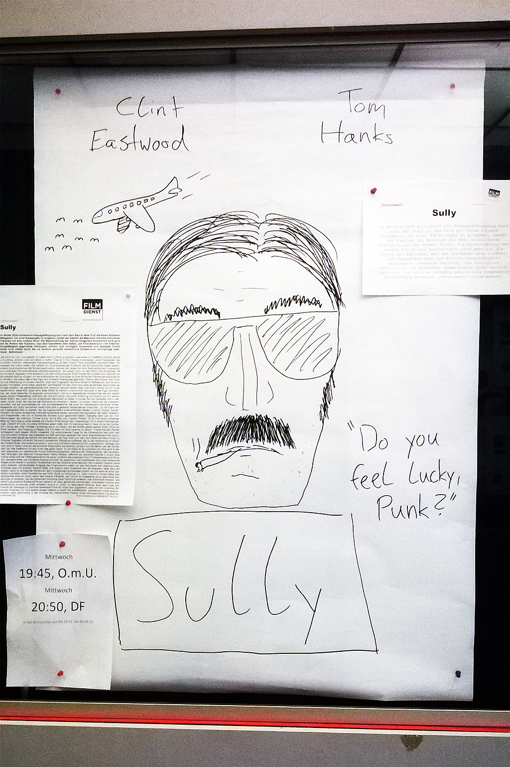 Handgemalte Filmplakate im Berger Kino in Frankfurt