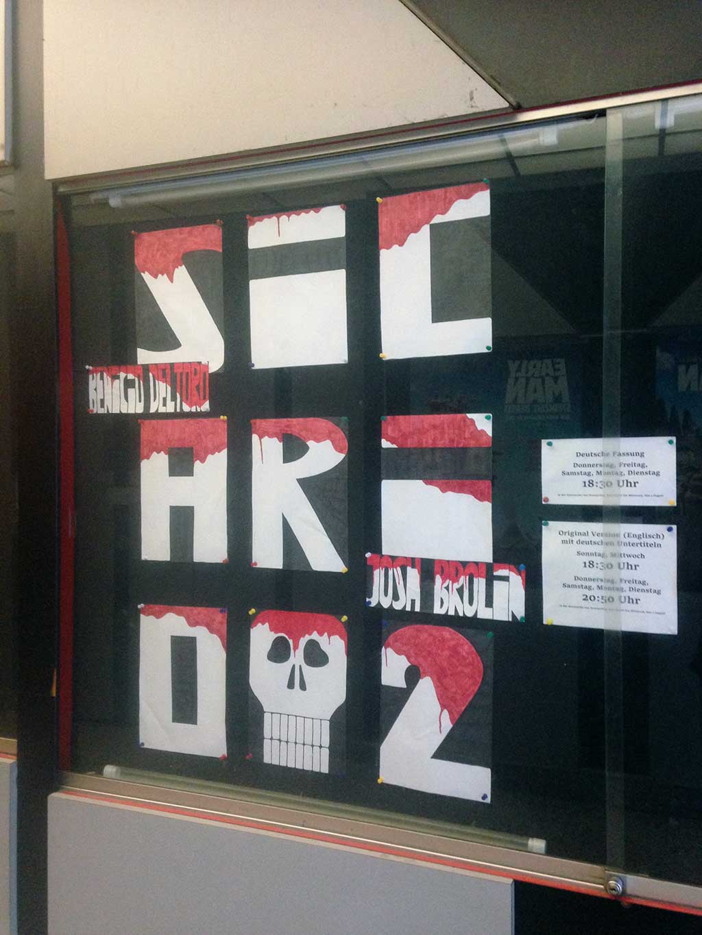 Handgemalte Filmplakate im Berger Kino in Frankfurt