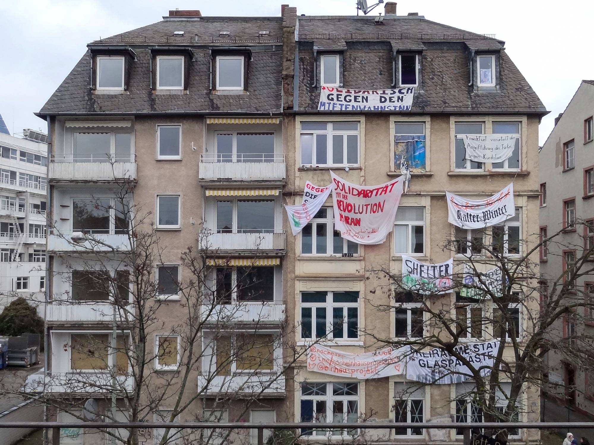 Besetztes Haus im Frankfurter Stadtteil Gallus (Januar, 2023)