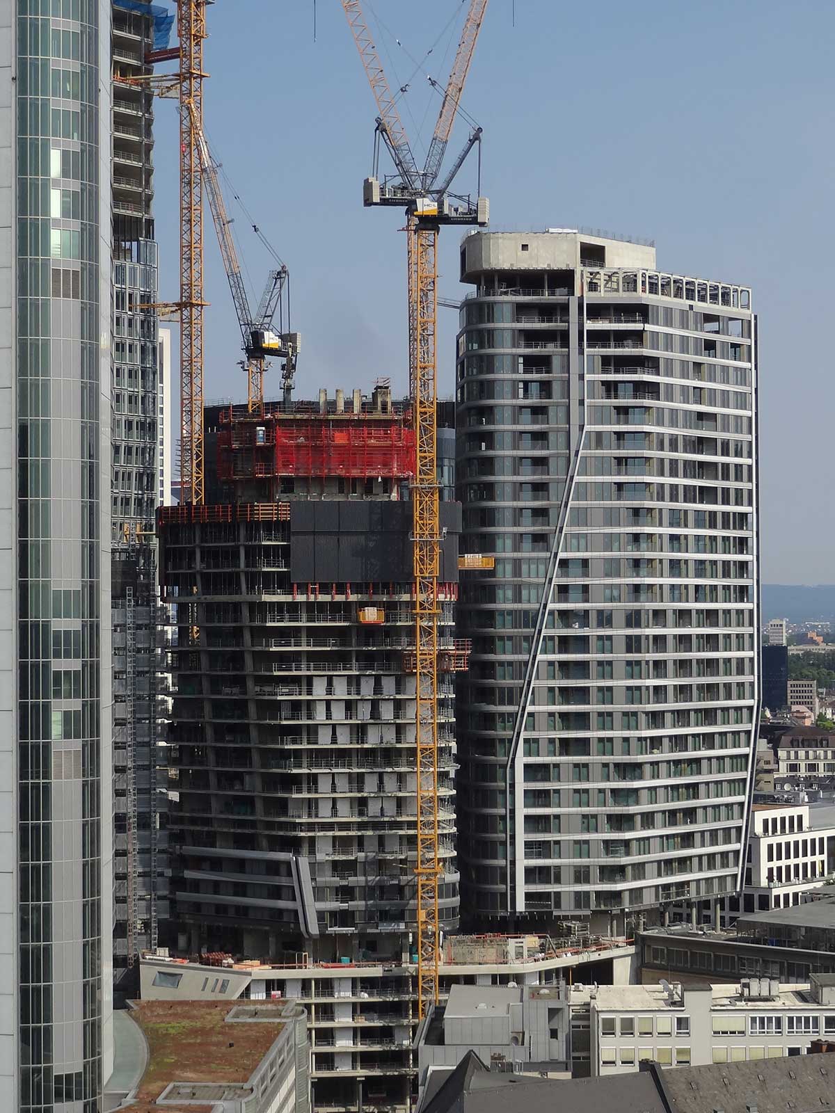 Blick auf die Frankfurt-Four-Baustelle