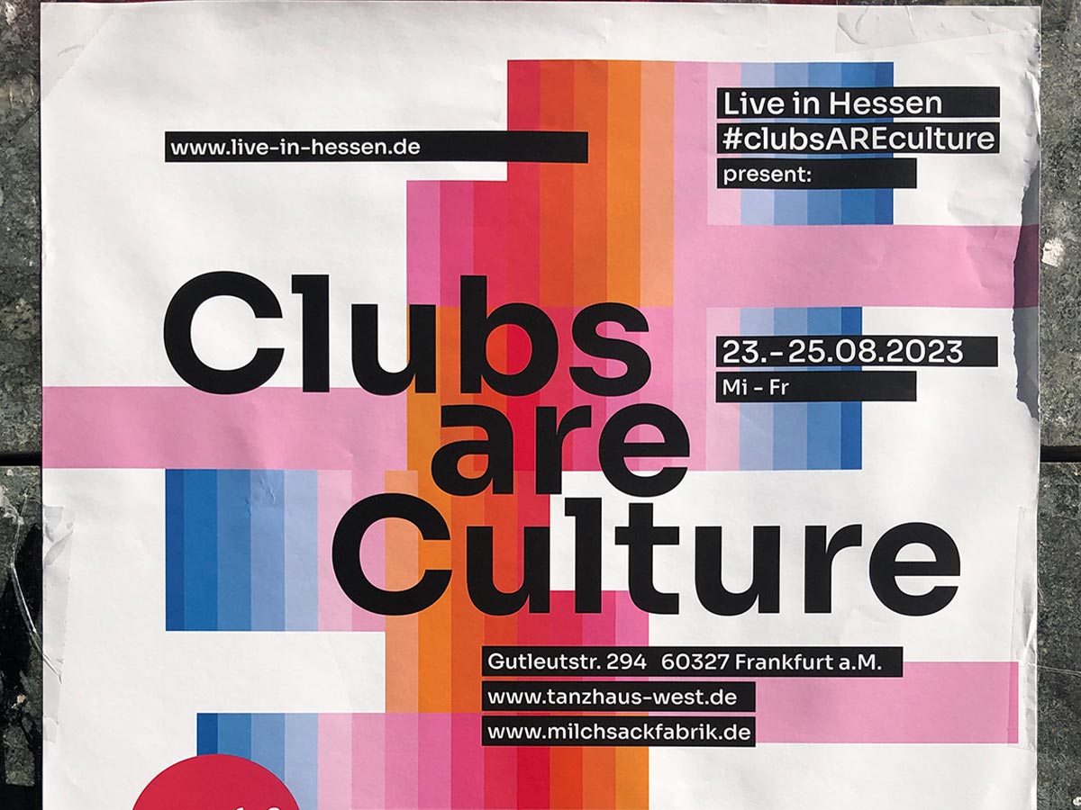 Clubs are Culture - Und jetzt? - Veranstaltungen in Frankfurt