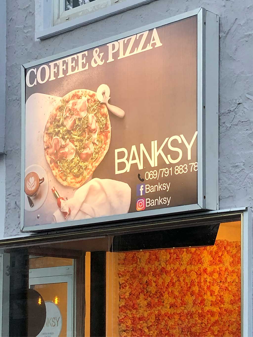 Coffee & Pizza Banksy