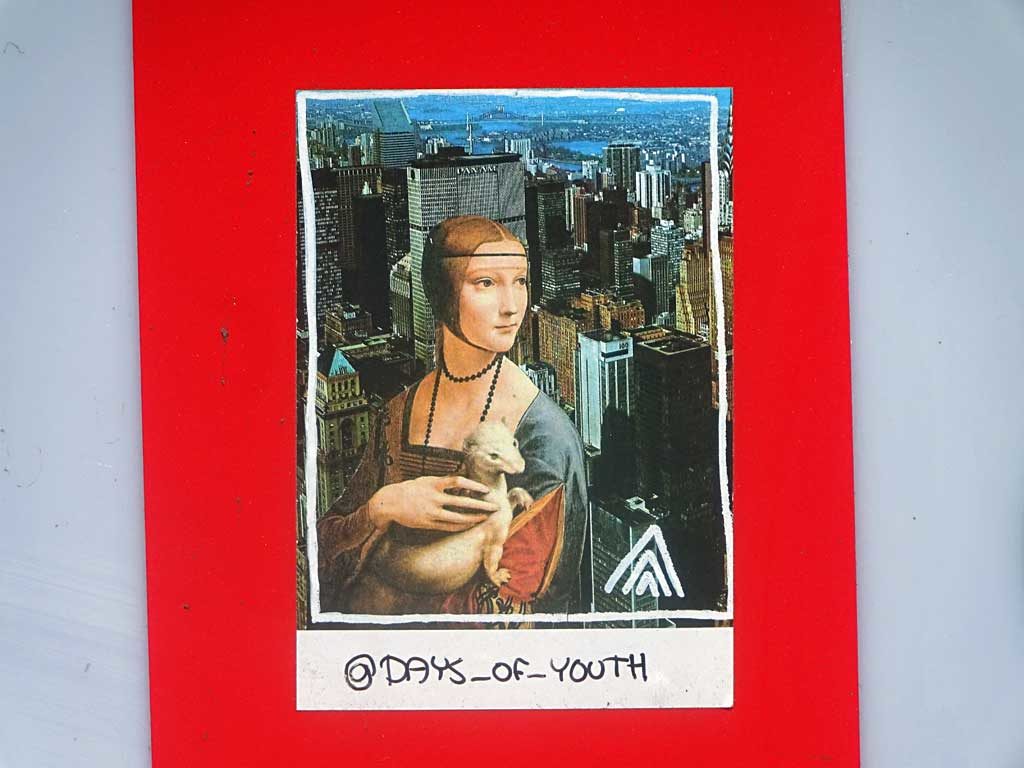 Klebende Kunst in der Straße - @days_of_youth