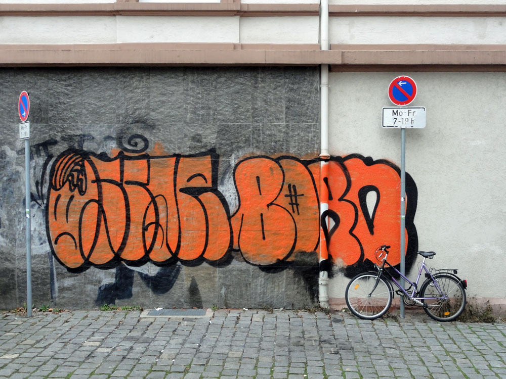 Die Straßenkunst und das Fahrrad