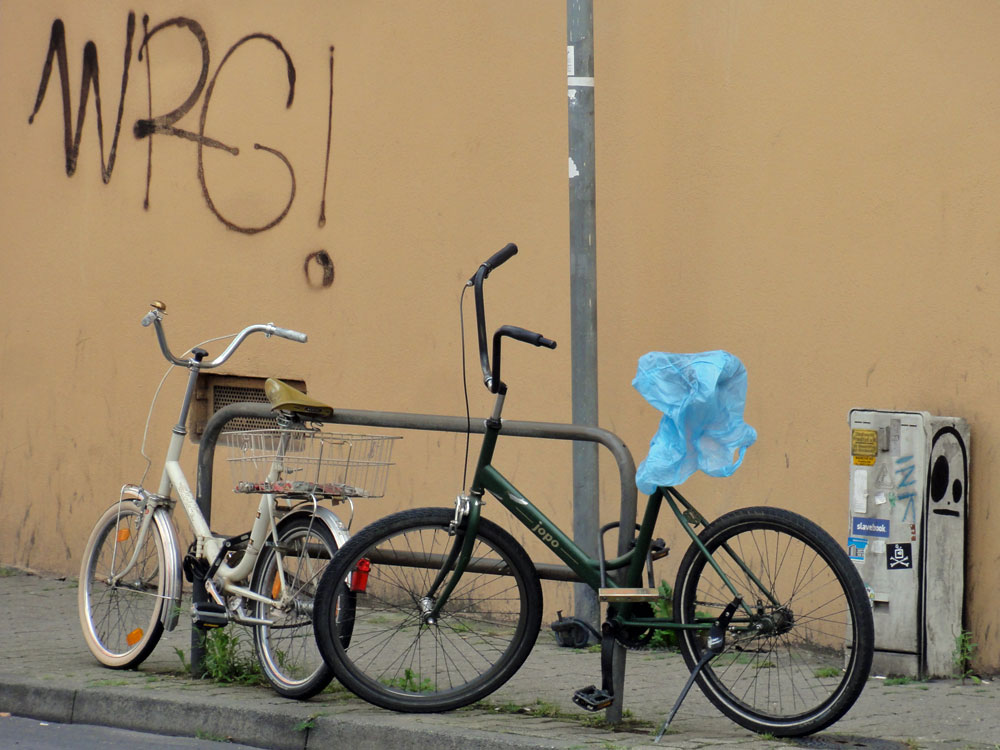 Die Straßenkunst und das Fahrrad