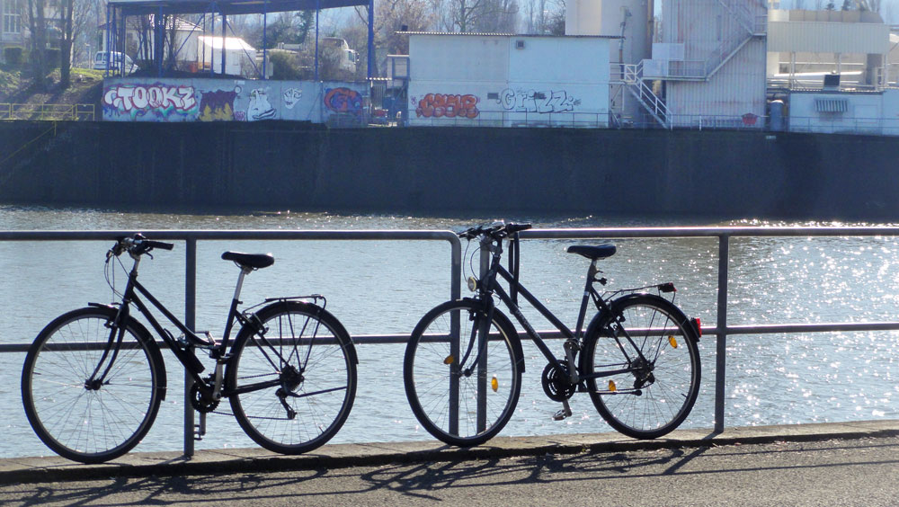 Die Straßenkunst und das Fahrrad