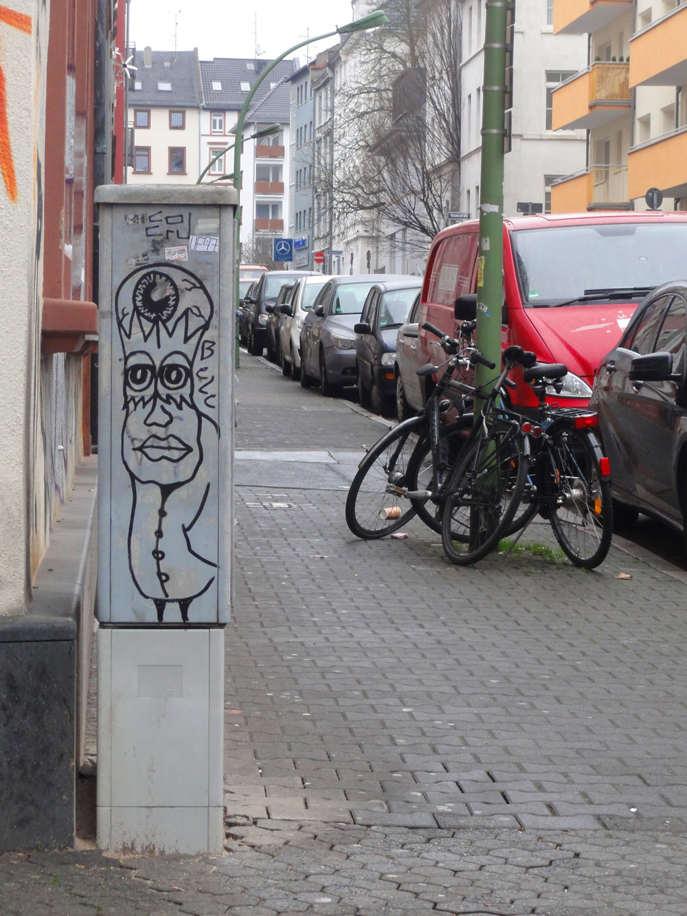 Die Straßenkunst und das Fahrrad