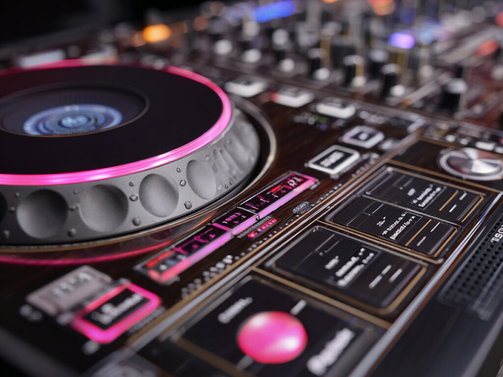 DJ-Controller mit generativer KI Midjourney erstellt – Roman Flügel DJ-Set at The Lot Radio in NYC