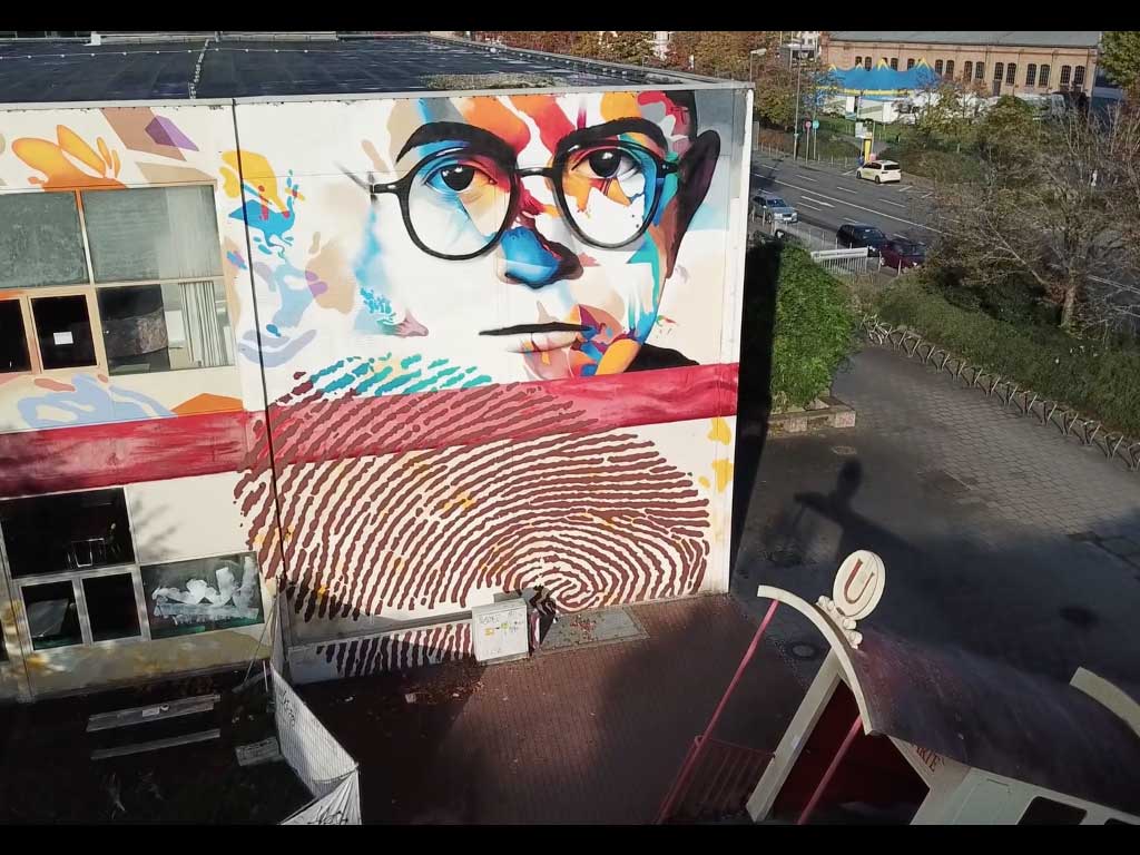 Erstes Video, das Streetart in Frankfurt per Drohnen-Aufnahmen zeigt