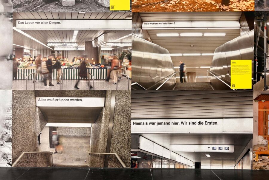 Fotos vom Projekt „Metro“ von Heiner Blum in der Ausstellung „Hidden History“ im Frankfurter Kunstverein.