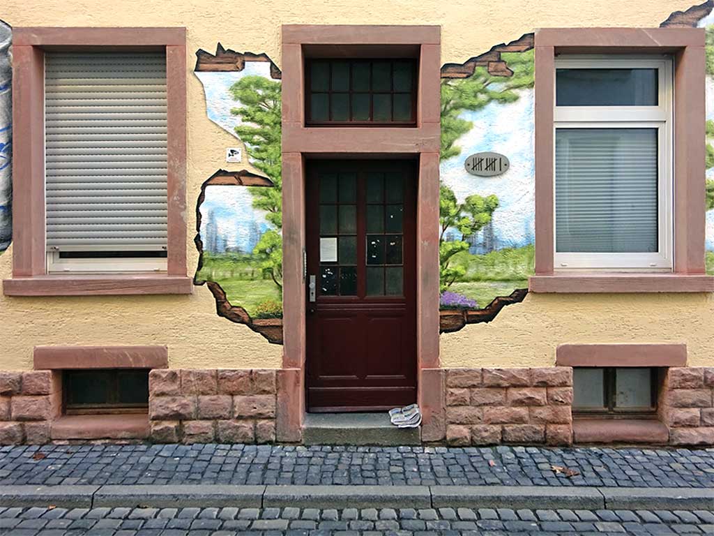 Wandkunst mit Bembel in Frankfurt-Sachsenhausen