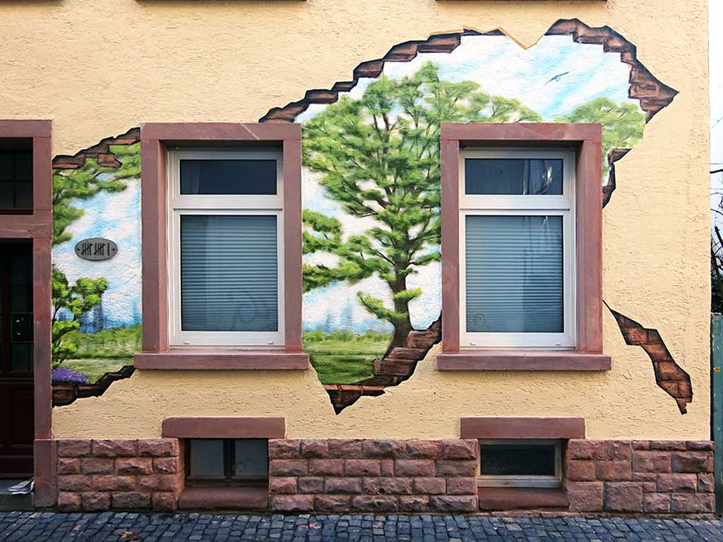 Wandkunst mit Bembel in Frankfurt-Sachsenhausen