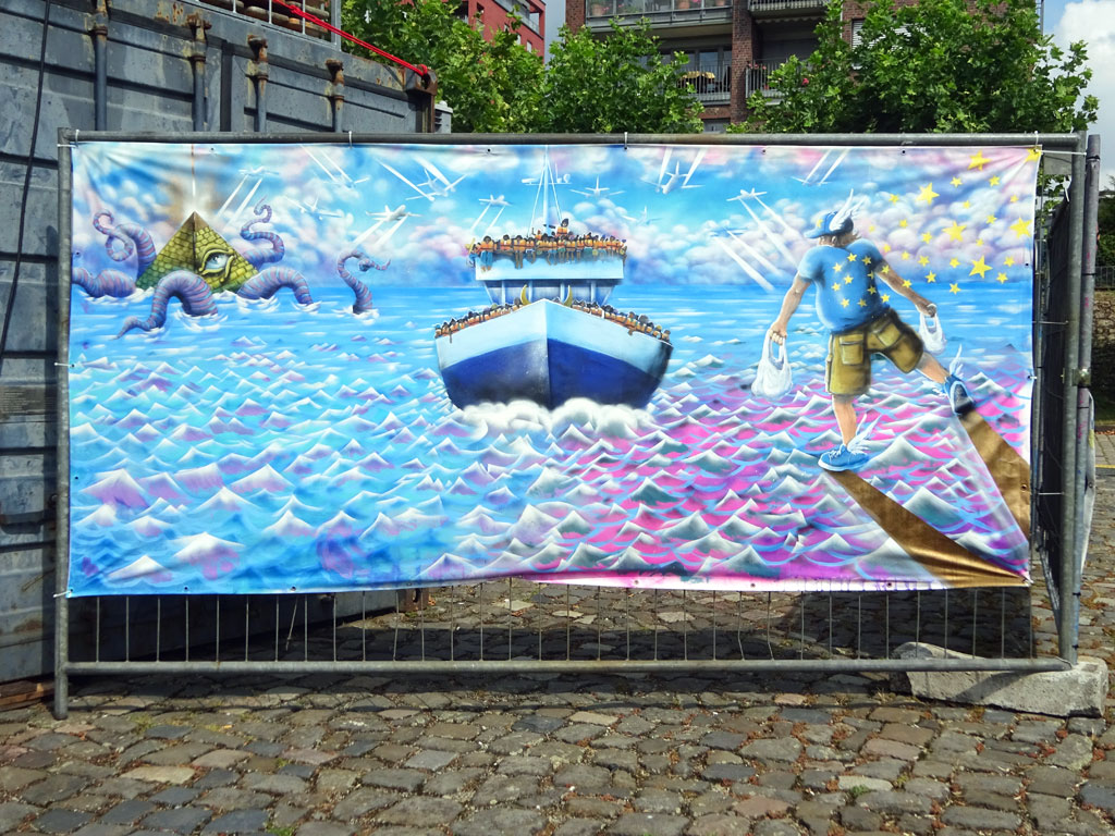 Streetart rund um die Sommerwerft in Frankfurt 2019
