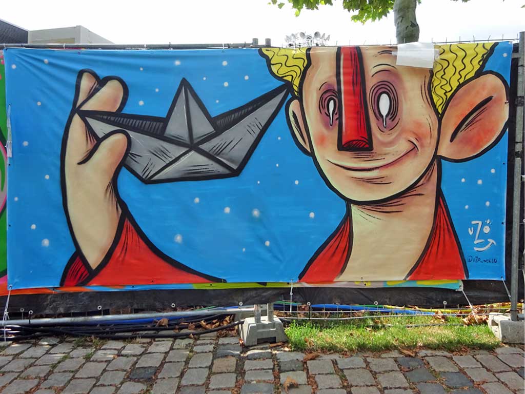 Streetart rund um die Sommerwerft in Frankfurt 2019