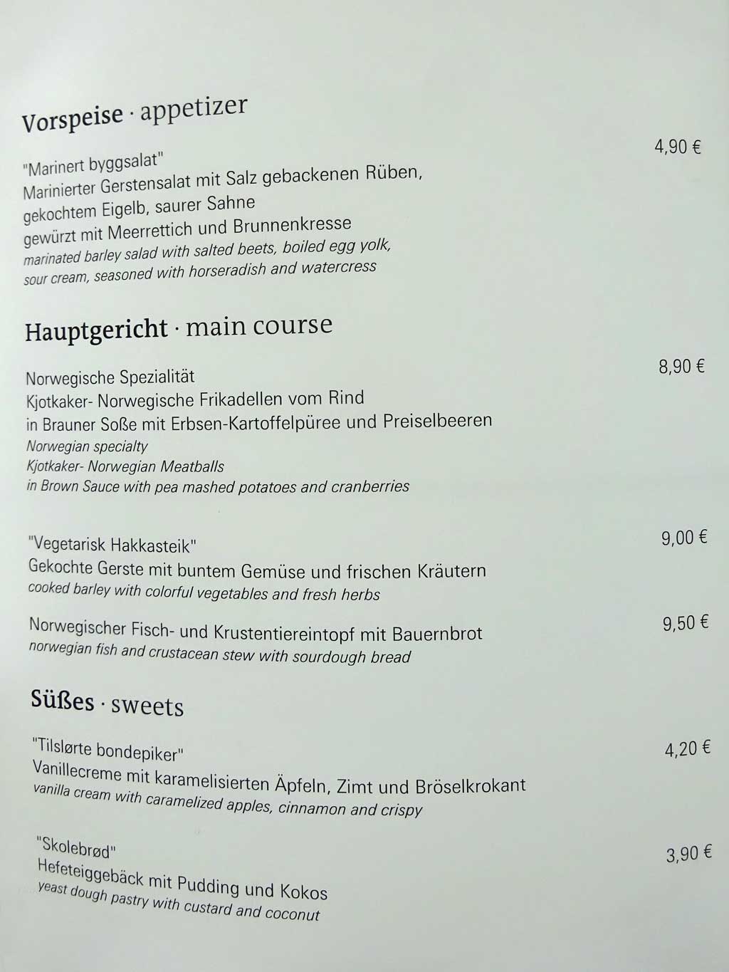 Frankfurter Buchmesse 2019 - Speiseplan