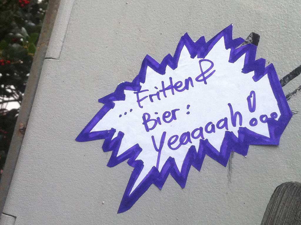 Aufkleber Fritten & Bier: Yeah!