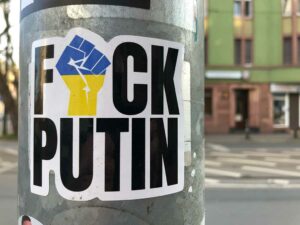 Fuck Putin Aufkleber in Frankfurt