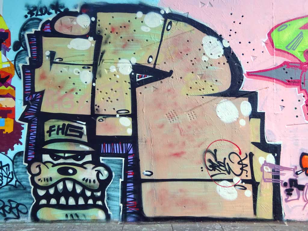 Graffitikunst beim Jugendhaus am Bügel