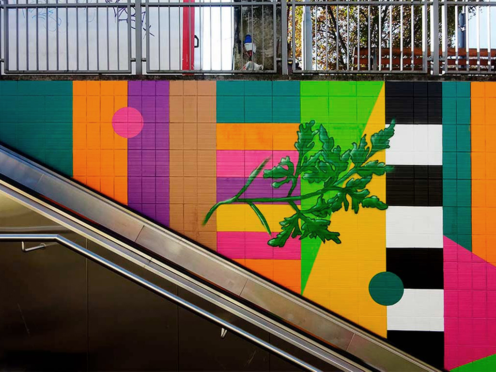 Grüne Soße Mural Art in Frankfurt Mühlberg
