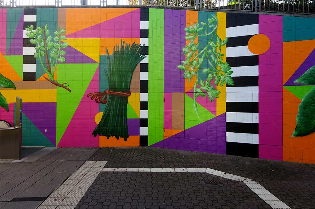 Grüne Soße Mural Art in Frankfurt Mühlberg