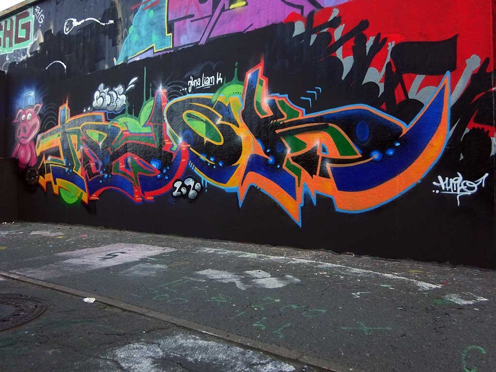 Black Lives Matter Graffiti Konzeptwand in Frankfurt