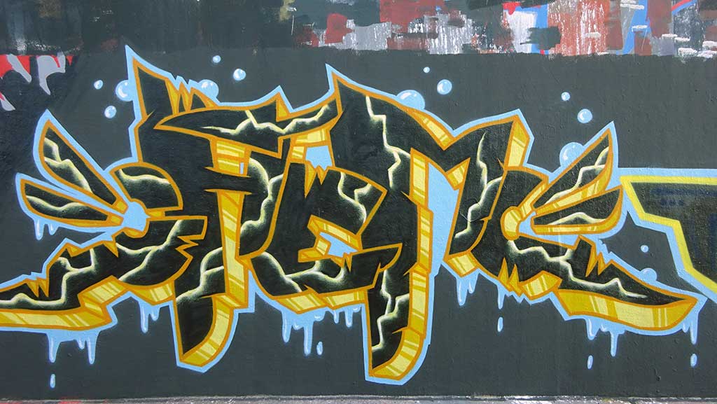 Black Lives Matter Graffiti Konzeptwand in Frankfurt