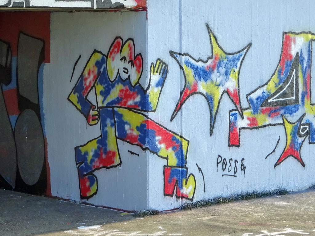 Graffiti an der Hall of Fame am Ratswegkreisel in Frankfurt