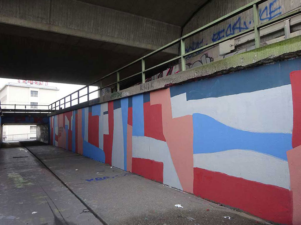 Graffiti an der Hall of Fame am Ratswegkreisel in Frankfurt