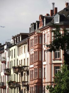 Häuserzeile in der Windeckstraße in Frankfurt