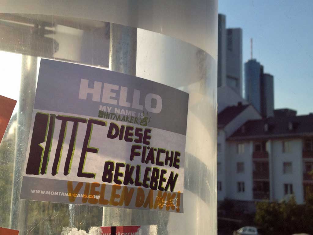 HELLO MY NAME IS - Aufkleber in Frankfurt