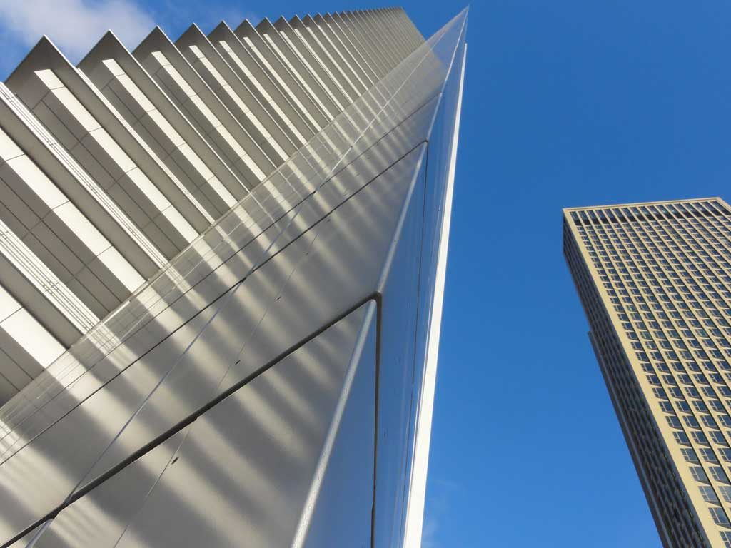 Hochhäuser in Frankfurt in Nähe der Messe