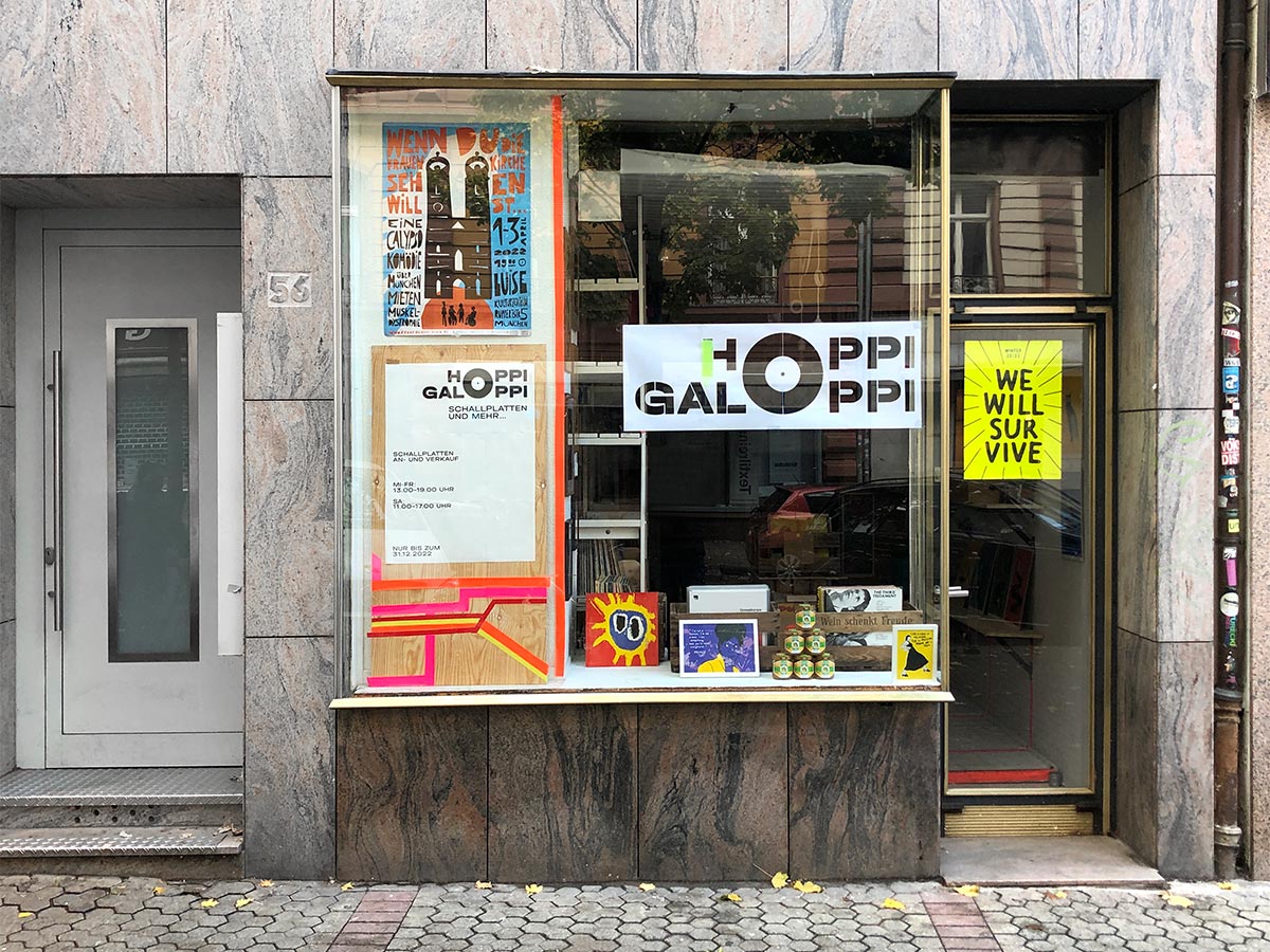 Hoppi Galoppi - Plattenladen in der Berger Straße in Frankfurt