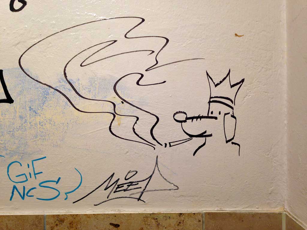 Skizze mit Marker - Hund mit Krone